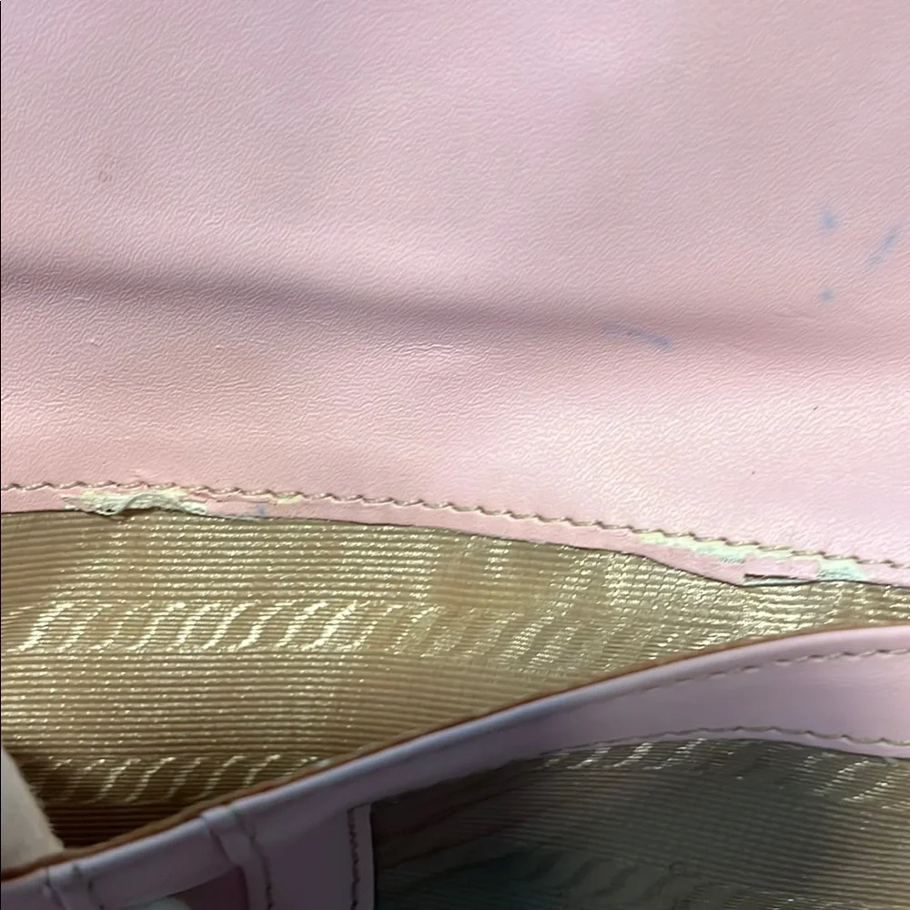 Vintage Prada Milano Pink Leather Crocodile Embossed BiFold Long Wallet Italy - Picture 14 of 16